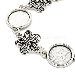 Herstellung eines antiken versilberten Gliederkettenarmbands aus Legierung MAK-K023-03C-AS