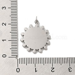 Anlaufgeschützte Cabochonfassungen für Anhänger aus Edelstahl 304 STAS-K263-37P