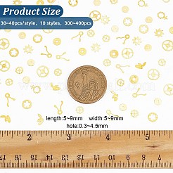 300~400 Stück Messing-Cabochons im 10-Stil MRMJ-OC0003-83