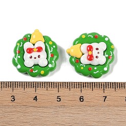 Weihnachts-Deko-Cabochons aus undurchsichtigem Harz CRES-M036-12G