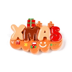 Weihnachts-Deko-Cabochons aus undurchsichtigem Harz RESI-N039-114C