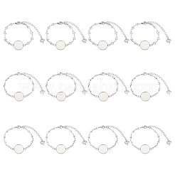 12 Stück 3 Stil 304 Edelstahl Armbandherstellung MAK-UN0001-36