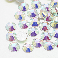Flach zurück Glas Strass Cabochons RGLA-T090-SS8-02