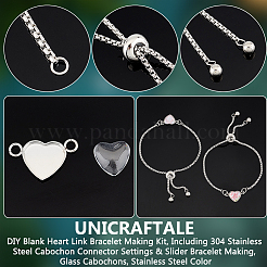 DIY Blanko-Herzgliederarmband-Set DIY-UN0005-29