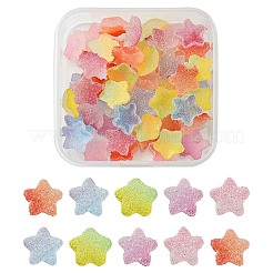 50 Stück opake Harz-Cabochons RESI-FS0001-57