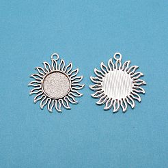 Tibetischer Stil Legierung Anhänger Fassungen FIND-WH0105-05AS