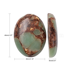 Zusammengesetzte Cabochons aus synthetischem Bronzit und Aqua-Terra-Jaspis G-R457-04