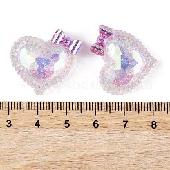 Transparentes Epoxidharz-Herz mit Bowknot-Decoden-Cabochons CRES-M034-07A