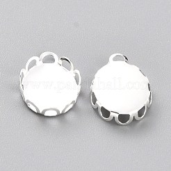 Cabochon-Fassungen für Charms aus Edelstahl 304 STAS-Y001-11S