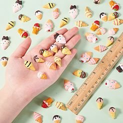 50 Stück 10 Stile Harz-Decoden-Cabochons RESI-CJ0001-230
