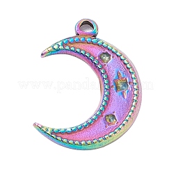 PVD-Vakuumbeschichtung 304 Edelstahl Anhänger Strass Cabochons STAS-P288-17M