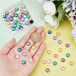 90 Stück 9 Farben undurchsichtige Harz-Cabochons CRES-GA0001-10