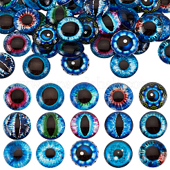 60 Stück 15 Farben Glas Cabochons GGLA-GA0001-36