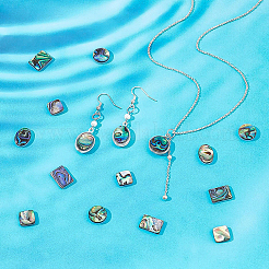 16 Stück 4 Stil natürliche Muschel-Cabochons SSHEL-BC0001-23