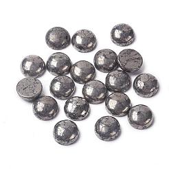 Halbrund natürlichen Pyrit Cabochons G-I125-09-10x4mm