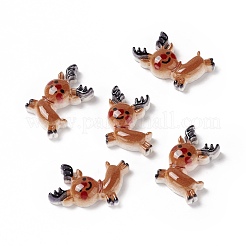 Deko-Cabochons aus undurchsichtigem Harz mit Weihnachtsmotiv CRES-P022-17