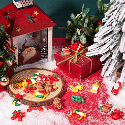 72 Stück 12 Stile Weihnachts-Kunststoff-Cabochons FIND-SC0011-30