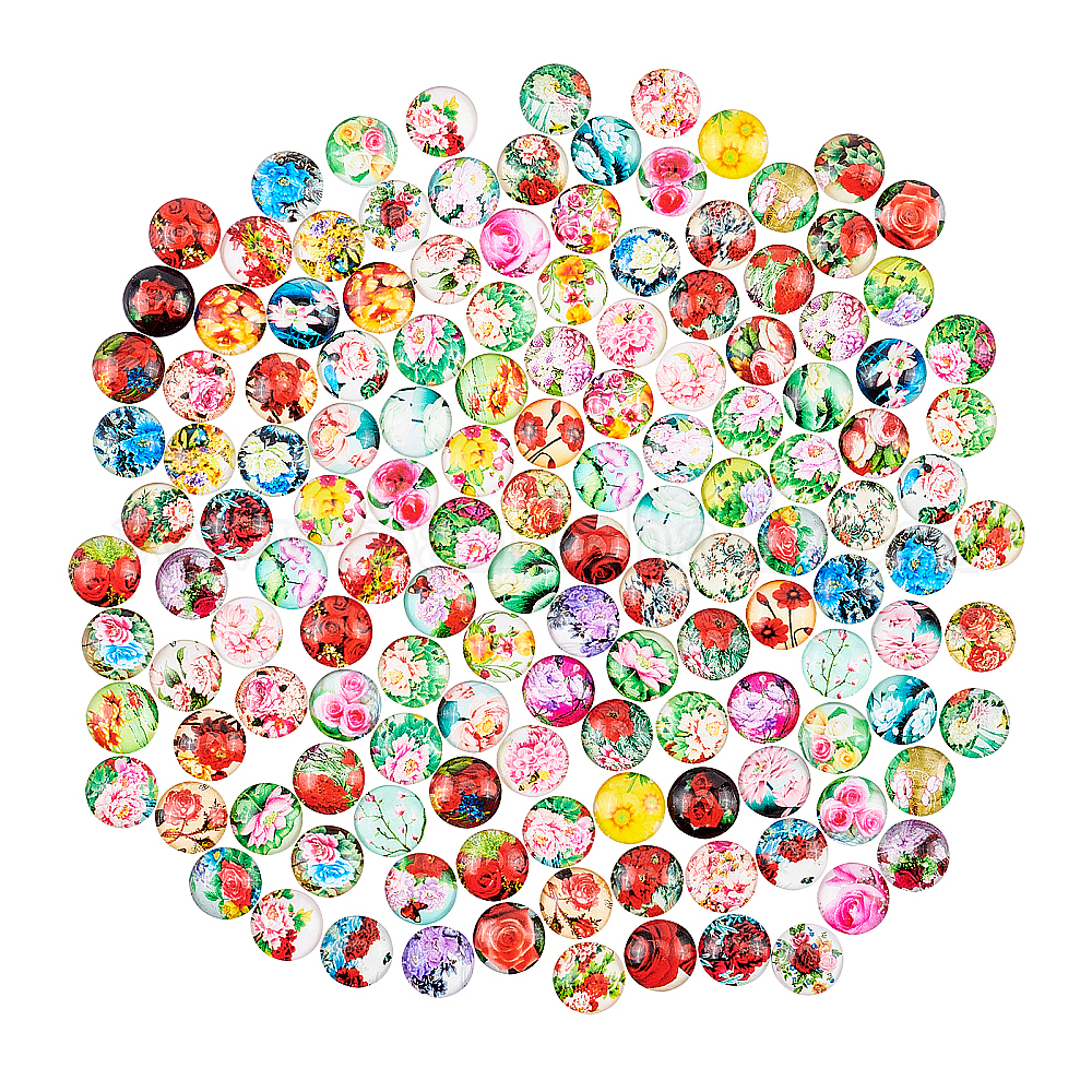 Shop Ph Pandahall Pcs Style Self Adhesive Flower Glass Cabochons