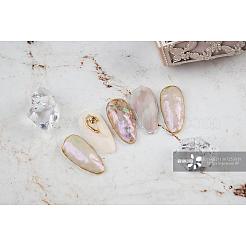 Strass-Cabochons aus Glas mit flacher Rückseite MRMJ-WH0077-076