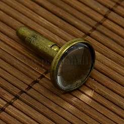 Legierung Rechteck hängender Cabochon Fassungen und transparentes Rechteck Glascabochons DIY-X0105-AB-NF