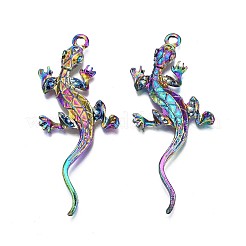Regenbogenfarben-Legierung großer Anhänger Strass-Einstellungen PALLOY-N163-169-NR