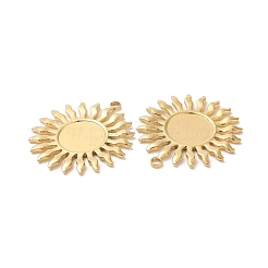 Cabochon-Fassungen für Anhänger aus Edelstahl 304 STAS-H214-15G