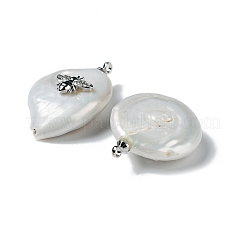 Natürliche kultivierte Süßwasserperlenanhänger PEAR-F008-37P