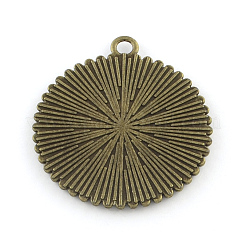 Mit synthetischen Koralle Cabochon und Messing Anhänger Fassungen X-TIBEP-Q045-031AB-NR