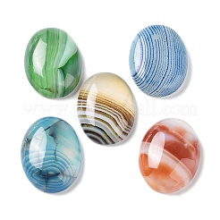 Natürliche gestreifte Achat-Cabochons G-H296-01E