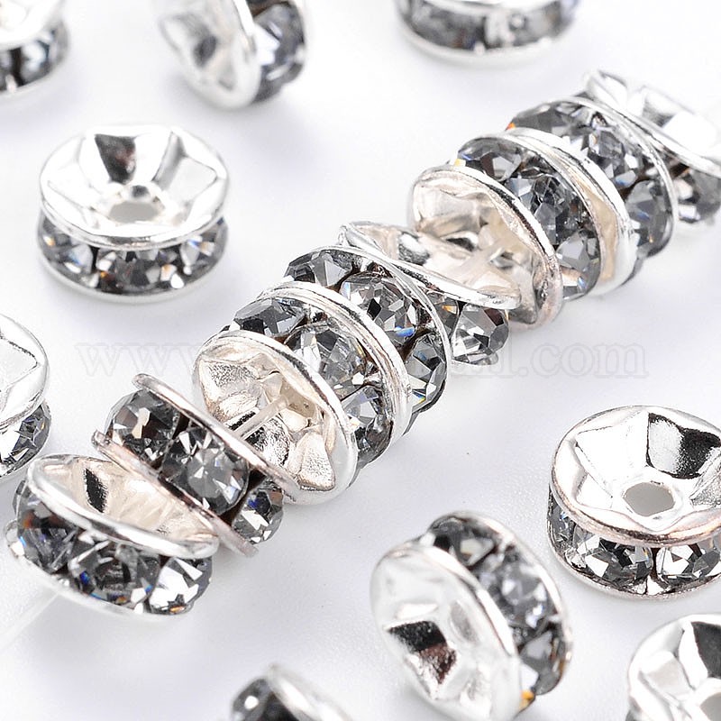 Wholesale Brass Grade A Rhinestone Spacer Beads Pandahall