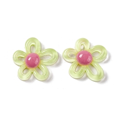 Blumen-Cabochons aus transparentem Harz RESI-G041-B01