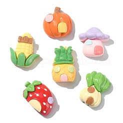 30 Stück undurchsichtige Lebensmittel-Cabochons aus Kunstharz CRES-CJ0001-59