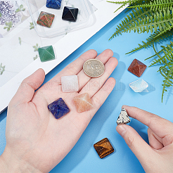 12 Stück Cabochons aus natürlichen und synthetischen Edelsteinen im 12-Stil G-FH0001-32