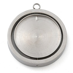 Cabochon-Fassungen für Anhänger aus Edelstahl 304 STAS-M084-04P