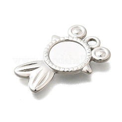 Cabochon-Fassungen für Anhänger aus Edelstahl 304 STAS-E545-04E-P