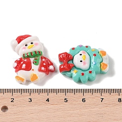 Weihnachts-Deko-Cabochons aus undurchsichtigem Harz RESI-S391-09