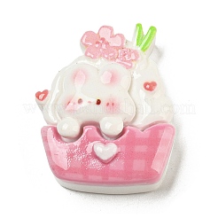 Frühling Kirschblüten Thema opake Harz Cupcake Decoden Cabochons RESI-E055-02E