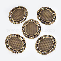 Tibetischen Stil Cabochon-Anschluss Fassung TIBEP-EA094YKG-AB-LF