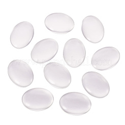 Transparentes Glas Cabochons mit flachem Rücken GGLA-TA0001-02-40x30