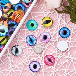 Augen bedruckte Glas Cabochons GGLA-BT0001-01