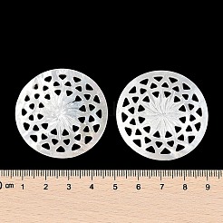 Natürliche weiße Muschel hohle Cabochons SSHEL-I026-19