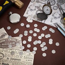 100 Stück 304 Edelstahl-Stanzrohling-Tag-Cabochons STAS-UN0055-71B