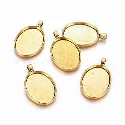 Aluminium-Anhänger Fassungen für Cabochons PALLOY-2421-AG-LF