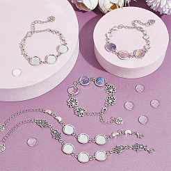 7 stücke 7 arten legierung armbänder & fußkettchen machen MAK-UN0001-46
