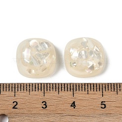 Durchscheinende Epoxidharz- und Muschel-Deko-Cabochons CRES-S367-02