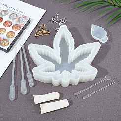DIY Blatt-Aschenbecher-Silikonformen-Kits DIY-OC0003-53