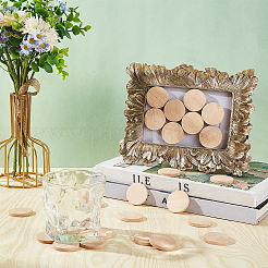 Flache runde Holzcabochons WOOD-WH0024-111