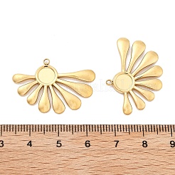 Ionenplattierung (IP) 304 Edelstahl Anhänger Cabochon-Einstellungen STAS-G347-02G