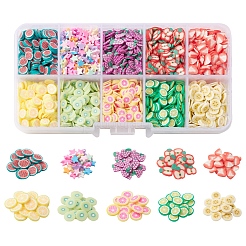 60g 10 Stil handgemachte Fimo Nail Art Dekoration CLAY-FS0001-31