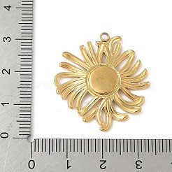 Cabochon-Fassungen für Anhänger aus Edelstahl 304 STAS-L293-06G